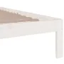 Weißes Massivholzbettgestell King Size 150x200 cm von vidaXL, Betten und Lattenroste - Ref: Foro24-814760, Preis: 104,40 €, R...