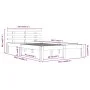 Weißes Massivholzbettgestell King Size 150x200 cm von vidaXL, Betten und Lattenroste - Ref: Foro24-814760, Preis: 104,40 €, R...