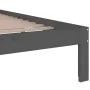 Gray solid wood bed frame King Size 150x200 cm by vidaXL, Beds and slatted bases - Ref: Foro24-814761, Price: 153,69 €, Disco...
