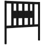 Solid pine wood headboard in black 81x4x100 cm by vidaXL, Headboards and footboards - Ref: Foro24-818649, Price: 23,23 €, Dis...