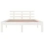 White solid wood bed frame 160x200 cm by vidaXL, Beds and slatted bases - Ref: Foro24-814765, Price: 126,83 €, Discount: %