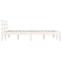 White solid wood bed frame 160x200 cm by vidaXL, Beds and slatted bases - Ref: Foro24-814765, Price: 126,83 €, Discount: %