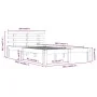 Weißer Massivholzbettrahmen 160x200 cm von vidaXL, Betten und Lattenroste - Ref: Foro24-814765, Preis: 147,54 €, Rabatt: %