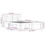 White solid wood bed frame 160x200 cm by vidaXL, Beds and slatted bases - Ref: Foro24-814765, Price: 126,83 €, Discount: %