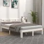 Estructura de cama madera maciza blanco Supe King 180x200 cm de vidaXL, Camas y somieres - Ref: Foro24-814770, Precio: 153,78...