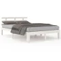Estructura de cama madera maciza blanco Supe King 180x200 cm de vidaXL, Camas y somieres - Ref: Foro24-814770, Precio: 153,78...