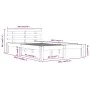 Estructura de cama madera maciza blanco Supe King 180x200 cm de vidaXL, Camas y somieres - Ref: Foro24-814770, Precio: 153,78...