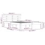 Grauer Massivholzbettrahmen 200x200 cm von vidaXL, Betten und Lattenroste - Ref: Foro24-814776, Preis: 181,09 €, Rabatt: %