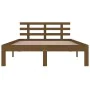 Estructura de cama madera maciza marrón miel 200x200 cm de vidaXL, Camas y somieres - Ref: Foro24-814777, Precio: 154,52 €, D...
