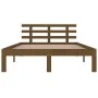 Honey brown solid wood bed frame 200x200 cm by vidaXL, Beds and slatted bases - Ref: Foro24-814777, Price: 156,85 €, Discount: %