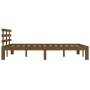 Estructura de cama madera maciza marrón miel 200x200 cm de vidaXL, Camas y somieres - Ref: Foro24-814777, Precio: 154,52 €, D...