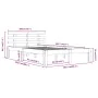 Estructura de cama madera maciza marrón miel 200x200 cm de vidaXL, Camas y somieres - Ref: Foro24-814777, Precio: 154,52 €, D...