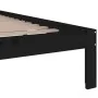 Black solid wood bed frame 200x200 cm by vidaXL, Beds and slatted bases - Ref: Foro24-814778, Price: 125,62 €, Discount: %