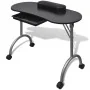 Mesa de manicura plegable con ruedas negra by vidaXL, Manicure tool sets - Ref: Foro24-110123, Price: 80,10 €, Discount: %