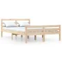 Solid wood bed frame 120x190 cm by vidaXL, Beds and slatted bases - Ref: Foro24-814789, Price: 91,13 €, Discount: %