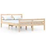 Doppelbettgestell aus Massivholz 135x190 cm von vidaXL, Betten und Lattenroste - Ref: Foro24-814794, Preis: 95,03 €, Rabatt: %