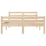 Doppelbettgestell aus Massivholz 135x190 cm von vidaXL, Betten und Lattenroste - Ref: Foro24-814794, Preis: 95,03 €, Rabatt: %