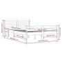 Doppelbettgestell aus Massivholz 135x190 cm von vidaXL, Betten und Lattenroste - Ref: Foro24-814794, Preis: 95,03 €, Rabatt: %