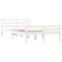 Weißer Massivholzbettrahmen 135x190 cm von vidaXL, Betten und Lattenroste - Ref: Foro24-814795, Preis: 122,29 €, Rabatt: %