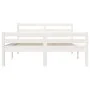 Weißer Massivholzbettrahmen 135x190 cm von vidaXL, Betten und Lattenroste - Ref: Foro24-814795, Preis: 122,29 €, Rabatt: %