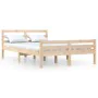 Solid wood bed frame 140x190 cm by vidaXL, Beds and slatted bases - Ref: Foro24-814799, Price: 96,85 €, Discount: %