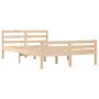 Solid wood bed frame 140x190 cm by vidaXL, Beds and slatted bases - Ref: Foro24-814799, Price: 96,85 €, Discount: %