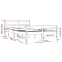 Bettgestell aus Massivholz 140x190 cm von vidaXL, Betten und Lattenroste - Ref: Foro24-814799, Preis: 121,46 €, Rabatt: %