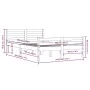 Solid wood bed frame 140x190 cm by vidaXL, Beds and slatted bases - Ref: Foro24-814799, Price: 96,85 €, Discount: %