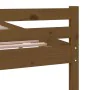 Honey brown solid wood double bed frame 135x190 cm by vidaXL, Beds and slatted bases - Ref: Foro24-814797, Price: 135,80 €, D...