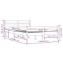 Honey brown solid wood double bed frame 135x190 cm by vidaXL, Beds and slatted bases - Ref: Foro24-814797, Price: 135,80 €, D...