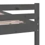 Gray solid wood bed frame 140x190 cm by vidaXL, Beds and slatted bases - Ref: Foro24-814801, Price: 122,04 €, Discount: %