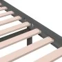 Gray solid wood bed frame 140x190 cm by vidaXL, Beds and slatted bases - Ref: Foro24-814801, Price: 122,04 €, Discount: %