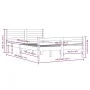 Gray solid wood bed frame 140x190 cm by vidaXL, Beds and slatted bases - Ref: Foro24-814801, Price: 122,04 €, Discount: %