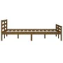 Honigbrauner Massivholzbettrahmen 140x190 cm von vidaXL, Betten und Lattenroste - Ref: Foro24-814802, Preis: 138,94 €, Rabatt: %