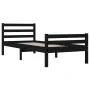 Estructura de cama madera maciza negro 90x200 cm de vidaXL, Camas y somieres - Ref: Foro24-814808, Precio: 105,57 €, Descuent...