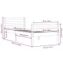 Estructura de cama madera maciza negro 90x200 cm de vidaXL, Camas y somieres - Ref: Foro24-814808, Precio: 105,57 €, Descuent...