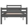 Estructura de cama madera maciza gris 100x200 cm de vidaXL, Camas y somieres - Ref: Foro24-814811, Precio: 99,83 €, Descuento: %