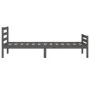 Estructura de cama madera maciza gris 100x200 cm de vidaXL, Camas y somieres - Ref: Foro24-814811, Precio: 99,83 €, Descuento: %