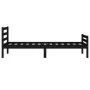 Black solid wood bed frame 100x200 cm by vidaXL, Beds and slatted bases - Ref: Foro24-814813, Price: 90,99 €, Discount: %