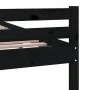 Black solid wood bed frame 100x200 cm by vidaXL, Beds and slatted bases - Ref: Foro24-814813, Price: 90,99 €, Discount: %