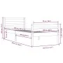 Black solid wood bed frame 100x200 cm by vidaXL, Beds and slatted bases - Ref: Foro24-814813, Price: 90,99 €, Discount: %