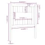 Kopfteil aus massivem schwarzem Kiefernholz, 81 x 4 x 100 cm von vidaXL, Kopf- und Fußteile - Ref: Foro24-818649, Preis: 23,2...