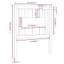 Kopfteil aus massivem schwarzem Kiefernholz, 81 x 4 x 100 cm von vidaXL, Kopf- und Fußteile - Ref: Foro24-818649, Preis: 23,2...