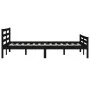 Schwarzer Massivholzbettrahmen 120x200 cm von vidaXL, Betten und Lattenroste - Ref: Foro24-814818, Preis: 113,58 €, Rabatt: %
