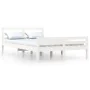 White solid wood bed frame 140x200 cm by vidaXL, Beds and slatted bases - Ref: Foro24-814820, Price: 119,56 €, Discount: %