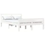 White solid wood bed frame 140x200 cm by vidaXL, Beds and slatted bases - Ref: Foro24-814820, Price: 119,56 €, Discount: %