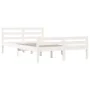 White solid wood bed frame 140x200 cm by vidaXL, Beds and slatted bases - Ref: Foro24-814820, Price: 119,56 €, Discount: %