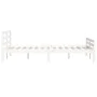 White solid wood bed frame 140x200 cm by vidaXL, Beds and slatted bases - Ref: Foro24-814820, Price: 119,56 €, Discount: %