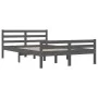 Grauer Massivholzbettrahmen 140x200 cm von vidaXL, Betten und Lattenroste - Ref: Foro24-814821, Preis: 123,78 €, Rabatt: %