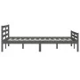 Grauer Massivholzbettrahmen 140x200 cm von vidaXL, Betten und Lattenroste - Ref: Foro24-814821, Preis: 123,78 €, Rabatt: %